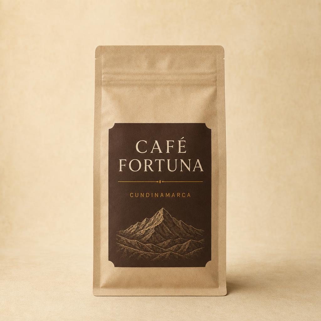 Café Fortuna coffee bag, Caturra & Castillo variety